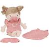 Little Dutch Bambola di stoffa rosa - set di bambole - con ciuccio magnetico - incluso sacco a pelo e maschera per dormire - per bambine dai 12 mesi in su