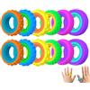 JRILUO 12 anelli anti stress in silicone, giocattoli sensoriali silenziosi con texture morbida, anelli di rilassamento per concentrazione, gestione delle emozioni, accessori per ufficio, casa e tutti i