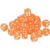 QUARKZMAN 50Pcs Dadi Acrilici A 6 16mm/0.63 Colorati Traslucidi Arancione | Facce, Dadi D6, Con Angoli Arrotondati, Per Giochi Da Tavolo Feste A Tema Divertimento