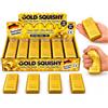Play by Play Squishy, 13 cm, giocattolo antistress da spremere, a forma di lingotto d'oro, morbido e lento, 1 pezzo