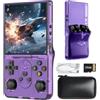 GATBGEFU Console di gioco portatile con schermo IPS da 4 pollici, scheda di memoria integrata da 256 GB e 40.000 giochi, supporto del sistema Linux, Wi-Fi e Bluetooth, viola