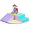 Thalyrnn 4 blocchi da arrampicata per bambini, colore bianco, rivestimento in poliuretano antigraffio, facile da pulire, cerniera nascosta, schiuma altamente elastica, set da gioco morbido per bambini