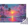 6N2X9A4S Tramonto Spiaggia Tropicale Puzzle 1000 Pezzi Carta per Adulti Paesaggio Colorato Relax Gioco di Famiglia Regalo Casa Decorazione 52x38cm/1000pcs