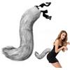 ZOSIGN Coda di Animale per Cosplay, Coda di Volpe Peluche, Code di Pelliccia di Volpe Finta, per Travestimento di Gatto, Lupo, Volpi, Accessori per Costumi Feste per Halloween, Cosplay, Carnevale