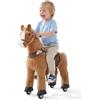 SpiritPony Cavallo da equitazione su ruote con sella mobile, marrone | Trasmissione a sella: movimento olistico come su un vero cavallo; sterzato; cavallo da equitazione. Senza batteria; per 3-4