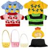 BEAHING Set di Vestiti per Animali di Peluche: per Bambola Capibara in Peluche da 10 Pollici Include 4 Maglioni 2 Cappelli 3 Borse per Accessori per Ragazze e Ragazzi