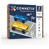 CONNETIX Piastrelle Magnetiche Vivace Pacchetto Car, 2 Pezzi | Aggiungi movimento al gioco magnetico con vere ruote in gomma per veicoli, creature selvagge e invenzioni mobili. Dai 3 anni.