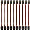 Yiqigou 10 cavi di prolunga da 100 mm RC Servo Cavo a 3 pin maschio a maschio JR Plug Servo Cavo di prolunga per Futaba (JR-10 cm)