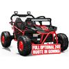 Mondial Toys Auto Elettrica per Bambini 24V Viper X Buggy UTV 2 Posti con 2 Potenti Motori 6-12 Anni Velocità 15 km/h Ruote in Gomma Barra LED Bluetooth Sospensioni Posteriori Fino a 60kg (Rosso)