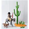 PLAYMOBIL 1003 - Sceriffo con cavallo, cane, serpente e accessori (imballaggio in pellicola)