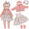Obidodi Vestiti per bambole, 43 cm, per bambole, da 43 cm a 48 cm, set di accessori, cappotti, calze e fascia per farfalle, regalo carino per bambine (senza bambola)