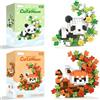 QuidToyzian Mini Mattoncini da Costruzione Panda, Set di Mattoncini da Costruzione, Mini Animali Set di Simpatici, per Bambini a Partire dai 6 Anni, Regalo di Compleanno