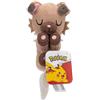 Pokémon Pokemon Peluche 12 cm Rockruff addormentato - marrone/bianco - Peluche ufficiale per bambini dai 2 anni in su