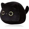 OPVXZAD Peluche Gatto Nero 25cm Cuscino Divano Decorazione Regalo Amanti dei Gatti | Peluche morbida, imbottitura cotone PP, 25cm, cuscino gatto nero,antideformazione, per divano, letto, auto, ufficio