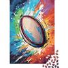 VNXTPQLKWMDJ Pallone da Rugby Puzzle 1000 Pezzi Arte Astratta Colorata Carta Puzzle per Adulti Rilassamento Decorazione Regalo 38x26cm/1000pcs