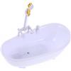 Neptuiby Vasca da Bagno per Bambole, Vasca da Bagno Giocattolo a spruzzo elettrica Funzione di spruzzo Elettrico Bianco Bambolina Design Realistico per Giochi di finzione, Adatta ai Bambini