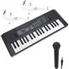 plplaaoo Pianoforte per Bambini Musicale,Tastiera Elettrica a 37 Tasti, Giocattolo Per Strumenti Musicali Per Bambini Per Pianoforte, Tastiera Pianoforte Bambini con Microfono Tastiere