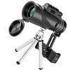 JOINPAYA Telescopio Monoculare 80x100 Nero ABS Supporto Telefono | Visione Stabile in Bassa Luce, Lente e Prisma Multitrattati, per Birdwatching, Escursioni e Spettacoli