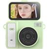 Wodsty Schermo flip-screen per mini fotocamera per selfie e vlog (verde chiaro) | Video Full HD 1080P, schermo IPS da 1,47 pollici, display girevole, per ricarica USB-C, design tascabile