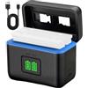 FOLODA Custodia di ricarica per batteria / / Air con guscio rigido, On eX5 | Custodia per stazione di ricarica per sport all'aria aperta con schede di memoria per circuiti intelligenti
