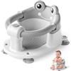 Itslife Seggiolino Vasca da Bagno per Bambini da 5 Mesi, Sedia da Bagno Sicura e Portatile con Design a Rana, 4 Ventose Antiscivolo e Cuscino Traspirante per Doccia e Vasca, Grigio