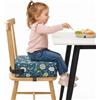 DeBizz Rialzo per sedia per bambini, 32 x 32 cm, con cinghie regolabili, portatile, per tavolo da pranzo, cuscino lavabile per la casa