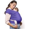 Boba Fascia Porta Bebè Elastica, Cotone, Neonato, Viola | Fascia Porta Bebè Traspirante a Mani Libere; sostegno Ergonomico e Sicuro dal neonato al bambino, 3-16 kg.