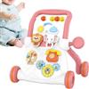 Reikuxa Carrello Primi Passi Giochi Interattivi Musicali Educativi con Ruote e | Girello Spingibile per Bambini Per Interazione Genitore-Figlio, Bimbi, in Casa, in Famiglia, Giardino,