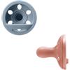 Tommee Tippee ciuccio simile al seno, 6-18m, Confezione da 2, leggero, design monoblocco in silicone, tettarella simmetrica