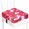 Vicloon Rialzo Sedia Bambini, con Base Antiscivolo, Cuscino Rialzato in Spugna Spesso 32x32x8 cm, Cintura di Sicurezza Regolabile, Supporto Robusto, Sfoderabile e Lavabile(Unicorno-magenta)