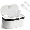LOMUG Scaldasalviette umidificate, 3 livelli di riscaldamento rapido, scaldavivande USB per bambini, scatola riscaldante con luce notturna a LED integrata, dispositivo riscaldante per asciugamani per