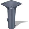 Froadp Manicotto universale da pavimento, 16 x 16 x 38 cm, in metallo, con coperchio, design nascosto, supporto per ombrellone a manovella, colore grigio scuro