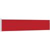 RJPLMFV Tenda Lateral retrattile 100 x 500 cm, colore: Rosso | Poliestere, base in acciaio, ritorno automatico, per terrazza o balcone