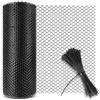 Huanmin 5 m × 40 cm recinzione a griglia in plastica, versatile recinzione nera per animali con rete, ritagliabile, resistente come protezione per alberi, gatti, cani e conigli e (5 m × 40 cm)