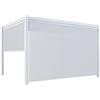 Milani Home - laterale in textilene per pergola bioclimatica, 370 x 238 x 8,3 cm, bianco