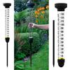 CKB LTD Pluviometro con picchetto per esterni, misura extra large, doppia scala con picchetto per prati, giardini, fattorie e campi da golf, altezza 100 cm
