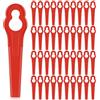 vsshe Lame per Tagliaerba, 100 Pezzi Lame di Ricambio, Lame in Plastica compatibili per Tosaerba Einhell, Lames per Decespugliatore, Accessori per Lames in plastica per Tosaerba