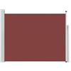RJPLMFV Tenda Lateral retrattile 140 x 500 cm, marrone | Poliestere, base in acciaio, ritorno automatico, per terrazza balcone
