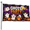 SereneSage Bandiera di Halloween 150 x 90 cm per decorazione da parete (bianco-viola)