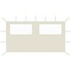 Molumvel Parete laterale per gazebo, 4 x 2 m, con finestra in PVC, pannello laterale per tenda da festa, protezione dagli sguardi indiscreti, parete della tenda in poliestere resistente alle intemperie