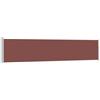RJPLMFV Tenda Lateral retrattile Patio, 100 x 500 cm, marrone | Schermo Privacy Balcone, Poliestere Resistente, Base Acciaio Solido, Indietro Automatico, Kit Montaggio Incluso