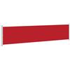 RJPLMFV Tenda Laterale retrattile 140x600 cm Rosso | Poliestere resistente, base in acciaio, vento e sole, ritorno automatico, accessori di montaggio inclusi