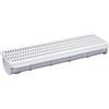 EDILSTORE Canaletta Plastica PVC PP Drenaggio Scolo Acqua Piovana, Kit Canalina completa di griglia 13X50 H 7,5, Modulare - Facile pulizia, Ideale giardini, bordo piscine - Antiscivolo - Grigio Chiaro
