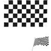 FAKZEP Bandiera a Scacchi Nera e Bianca 150x90 cm, 1 Pezzo Bandiera Corsa F1 GP, Poliestere Resistente per Esterni, Decorazioni Feste di Compleanno Auto e Moto (Senza Asta)