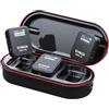 SYNCO G2A2 PRO - Microfono Lavalier wireless a doppio canale per DSLR, iPhone, Android e PC, set di microfono radio per fotocamera e streaming
