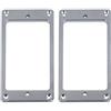 FLEOR Humbucker - Anelli di montaggio in metallo per chitarra LP SG, cromati, 2 pezzi