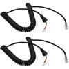 NINMORTH Confezione da 2 cavi di ricambio per microfono per yaesu MH-48 MH-48A6J MH-36 MH-36A6J MH-42 FT-1500M FT-1802M FT-2600M FT-2900R FT-7100M FT-7800