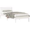 vidaXL Struttura letto con testata bianca 90 x 210 cm in legno di pino massiccio