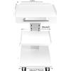 OEM Carrello medico, design a 3 livelli, ripiano regolabile, BIANCO