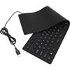 OEM Tastiera in silicone, portatile, flessibile, impermeabile - Colore: nero - 109 tasti